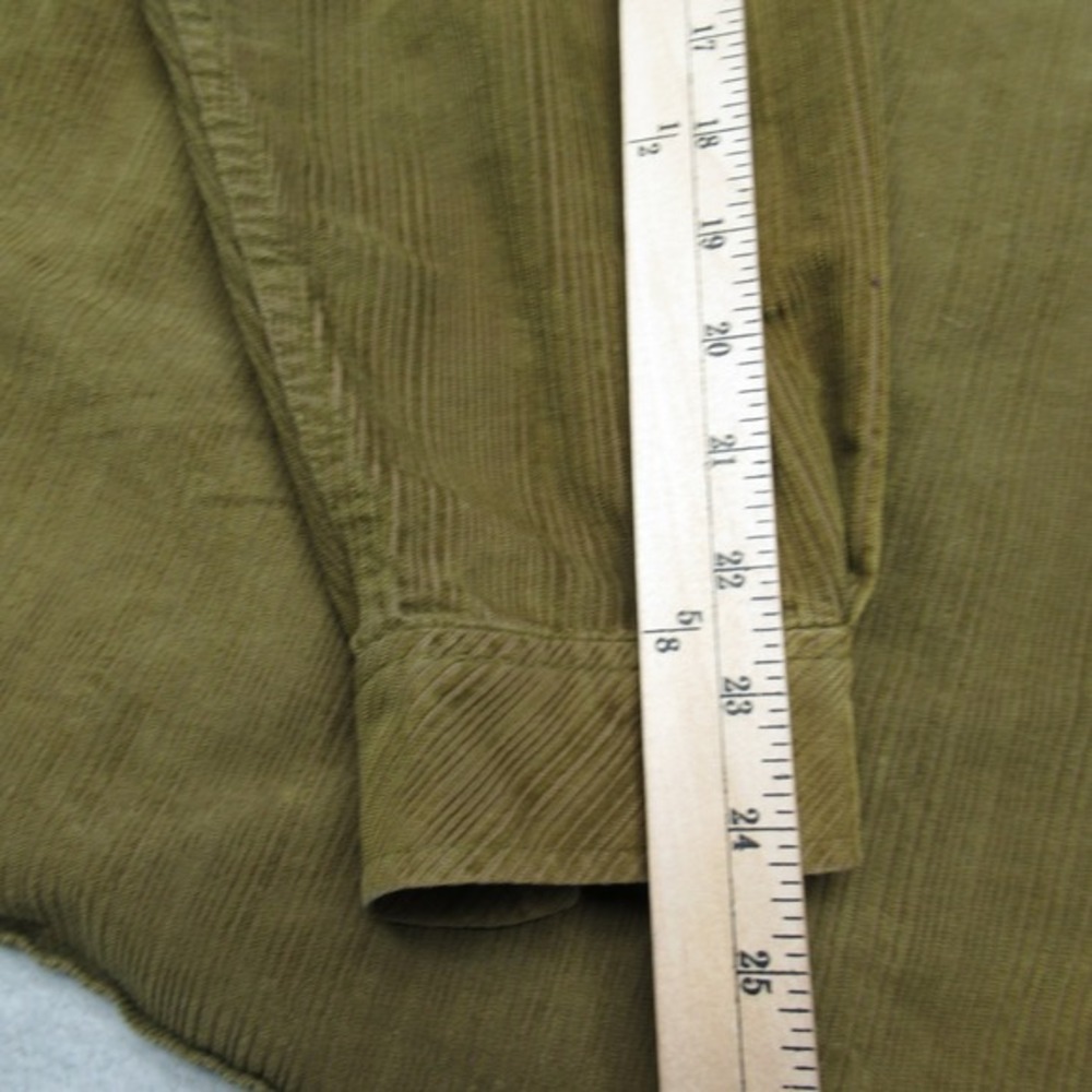 REI Corduroy Shirt Mens Large Green Pocket Button Up Long Sleeve‎ Midweight - Picture 13 of 15